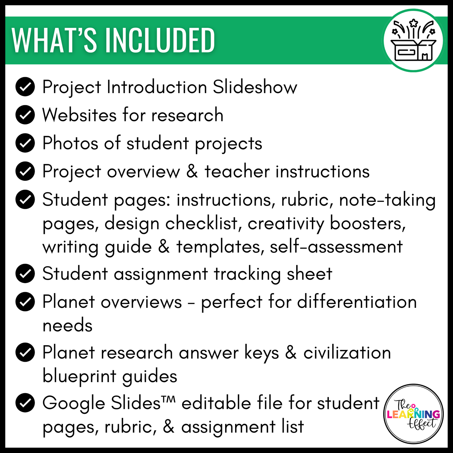 Planets of the Solar System Research Project | Outer Space Science Activity