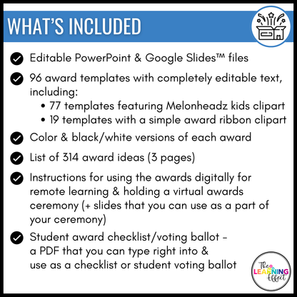 End of the Year Student Awards | Editable Certificate Templates