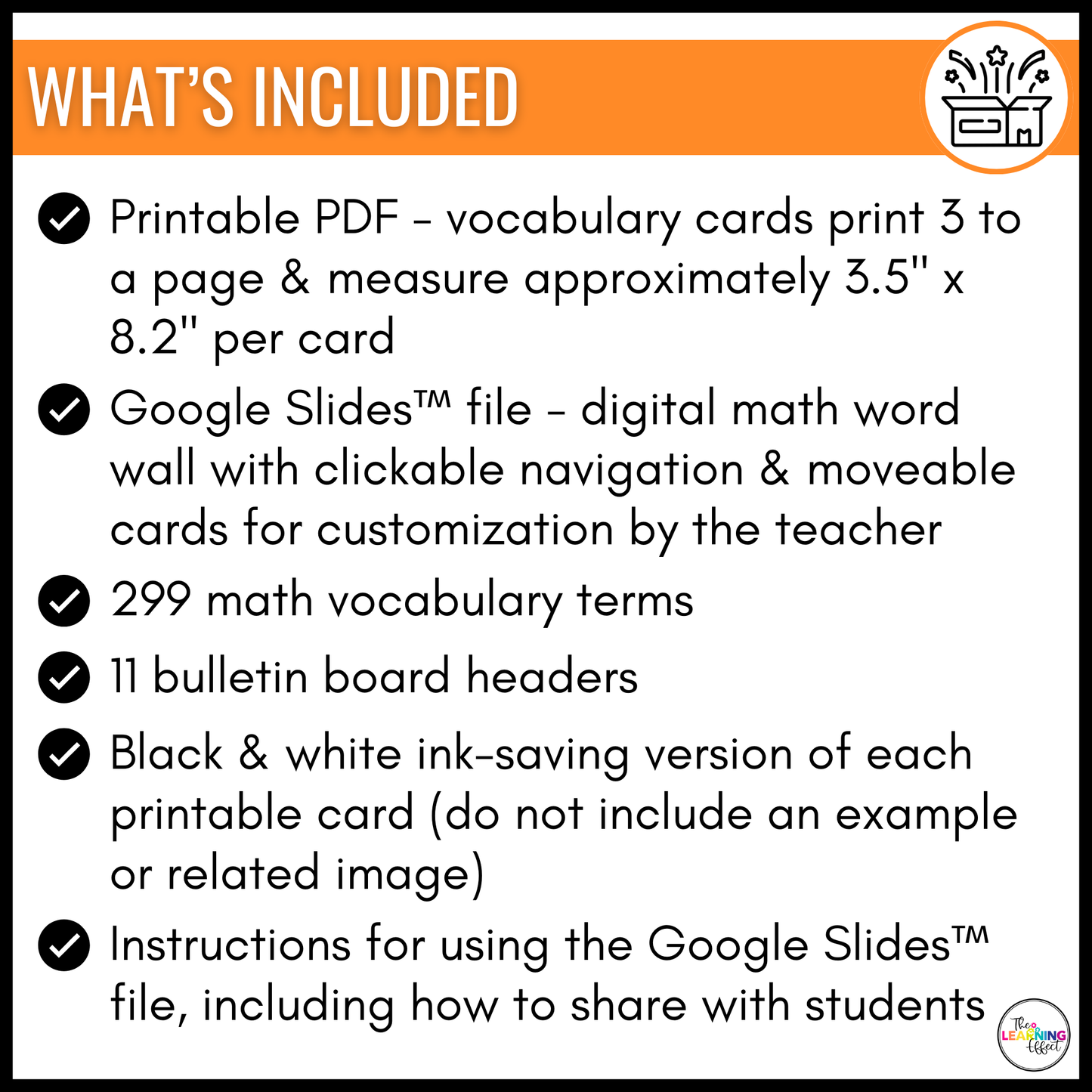 3rd Grade Math Word Wall | Printable Vocabulary Cards and Digital Google Slides