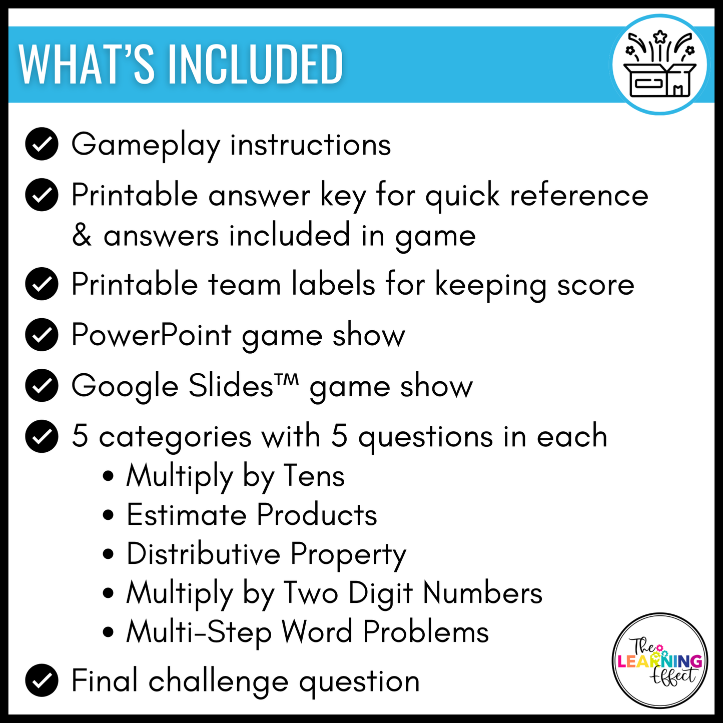 Multiply with Two-Digit Numbers Game Show | 4th Grade Multiplication Activity
