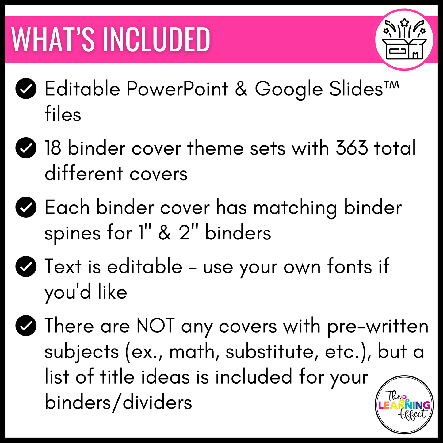 Editable Teacher Binder Covers and Spines for Planners and Classroom Organization
