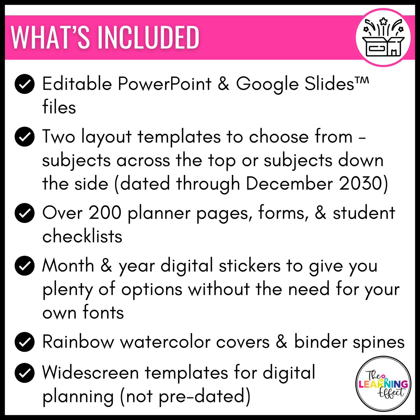 Editable Weekly Lesson Plan Templates 2026 | Teacher Planner | Black and White