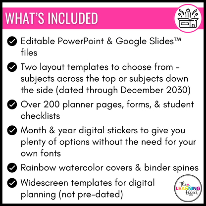 Editable Weekly Lesson Plan Templates 2026 | Teacher Planner | Black and White