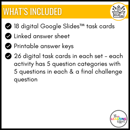 6th Grade Math Google Slides BUNDLE | All Standards Digital Task Cards Activities