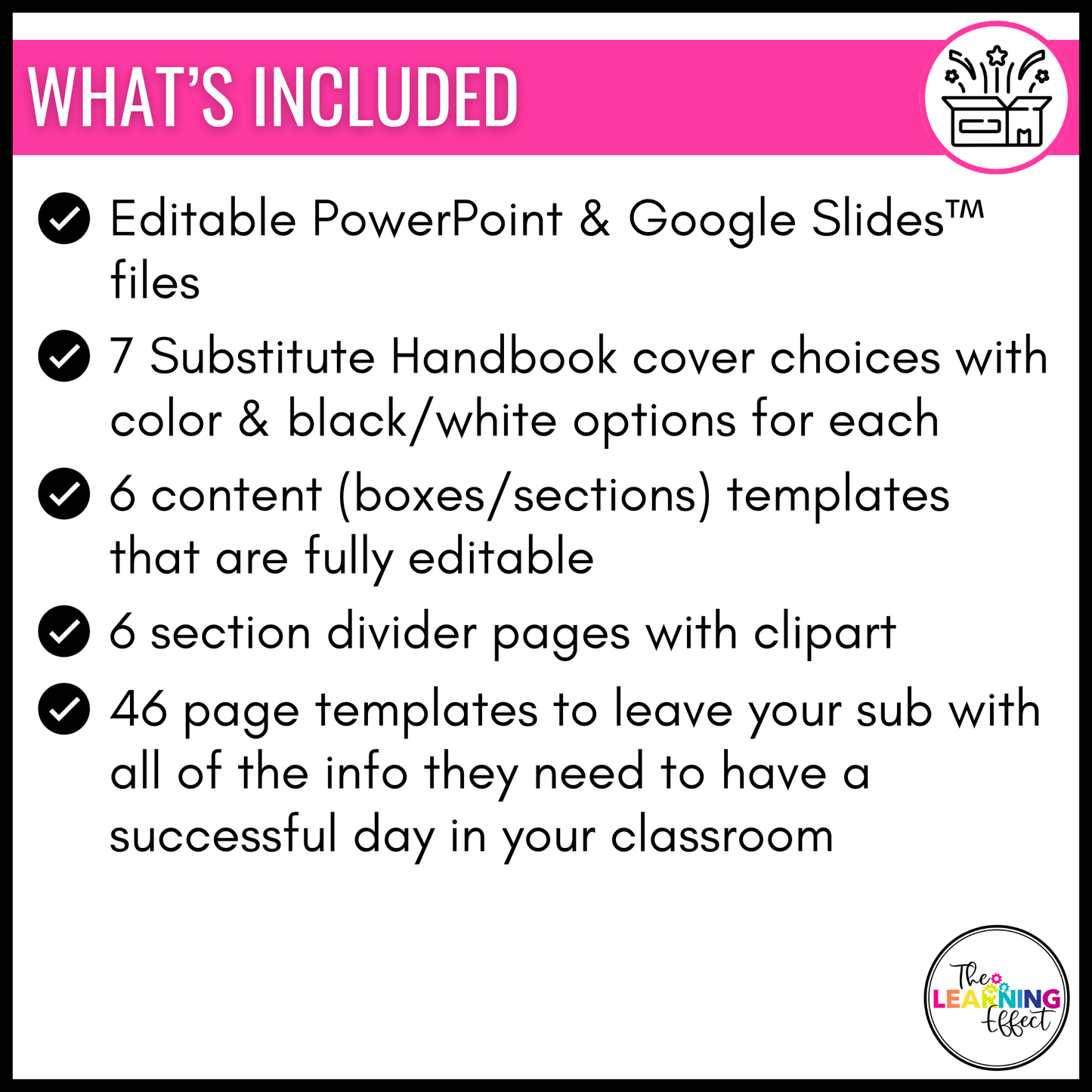 Substitute Teacher Binder Templates Editable | Print and Digital Sub Tub Pages