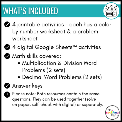 Christmas Math Activities Color by Number and Pixel Art BUNDLE