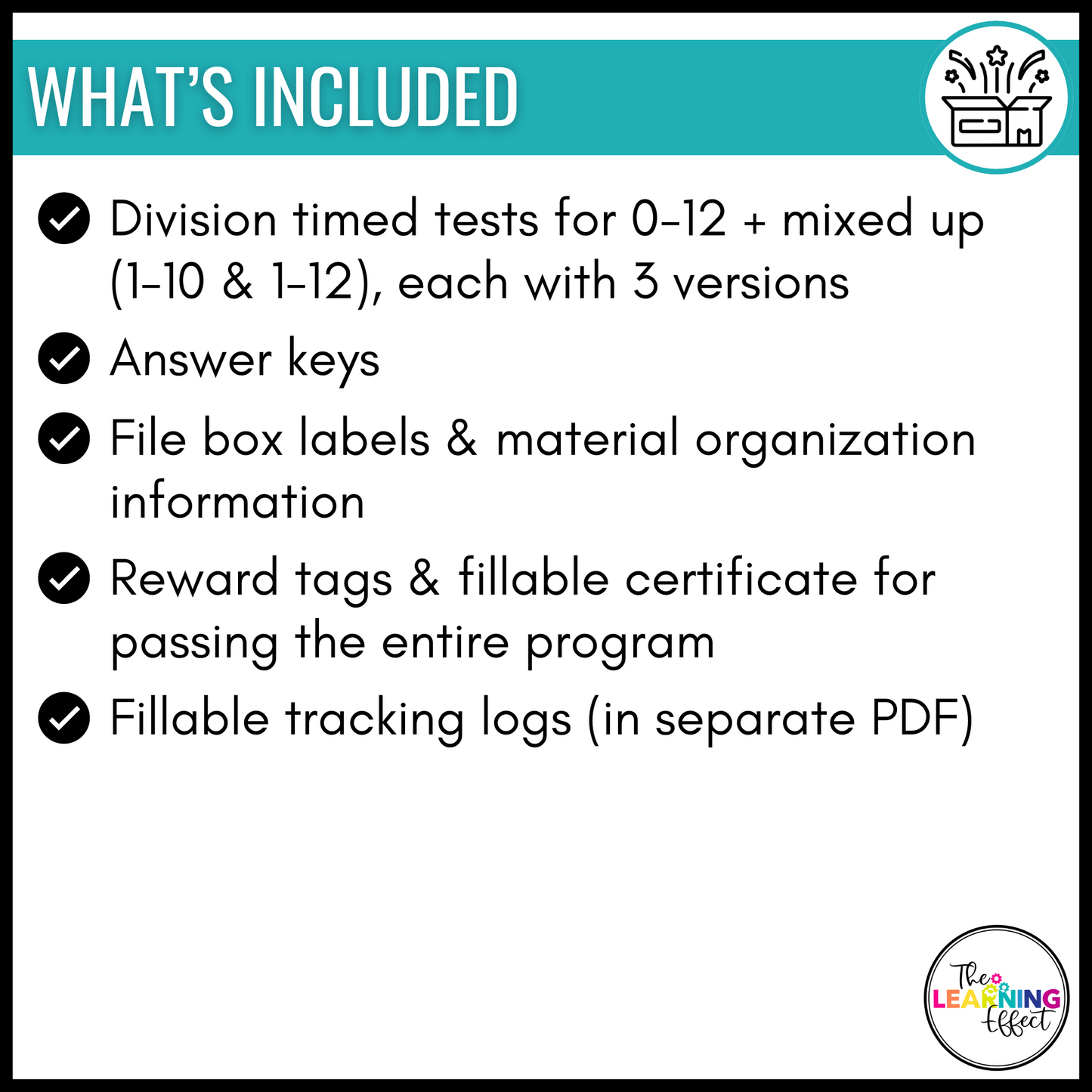 Division Timed Tests | Math Fact Fluency Practice Worksheets and Tracker