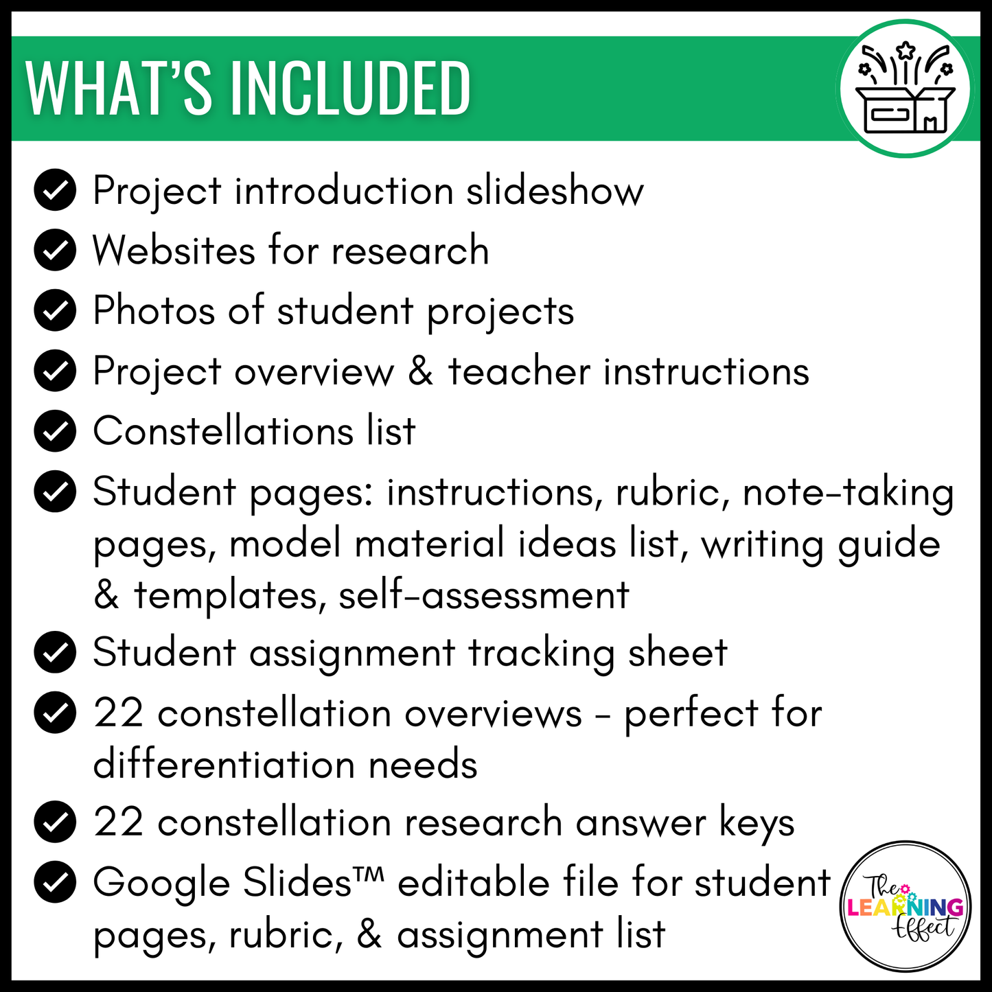Stars and Constellation Research and Creative Project | Science Activity