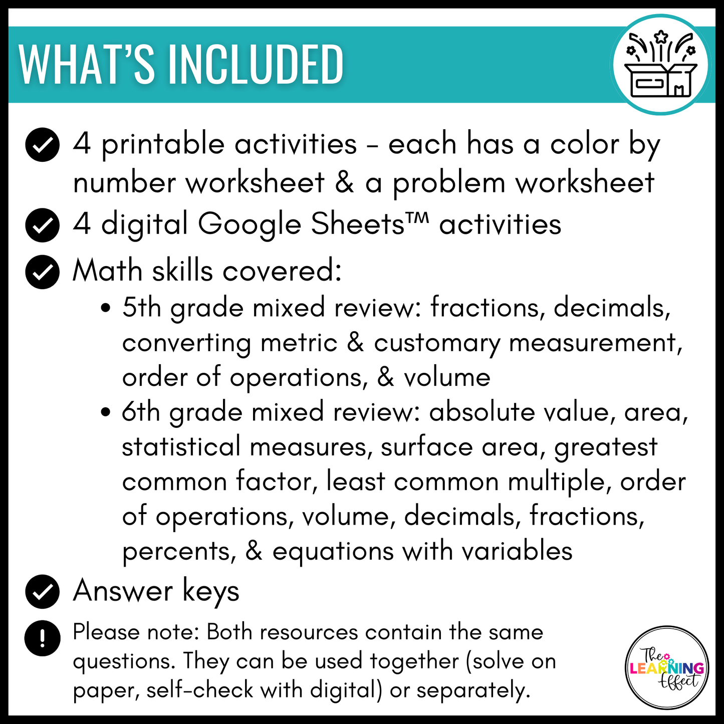 End of Year Math Review Activities Color by Number and Pixel Art BUNDLE