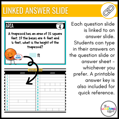 Area Google Slides | 6th Grade Digital Math Review Task Cards Activity | FREE