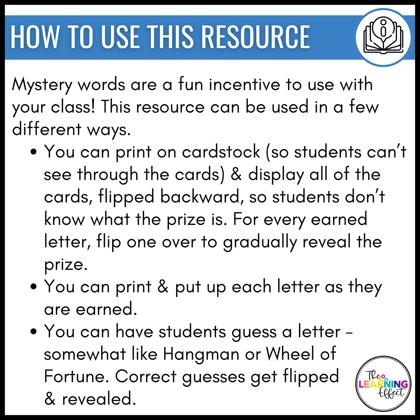 Whole Class Reward System | Mystery Word Classroom Behavior Management Incentive