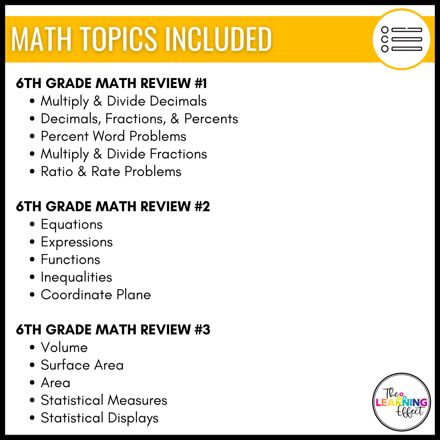 6th Grade Math Spiral Review #1-3 Google Slides BUNDLE | Digital Task Cards Activities