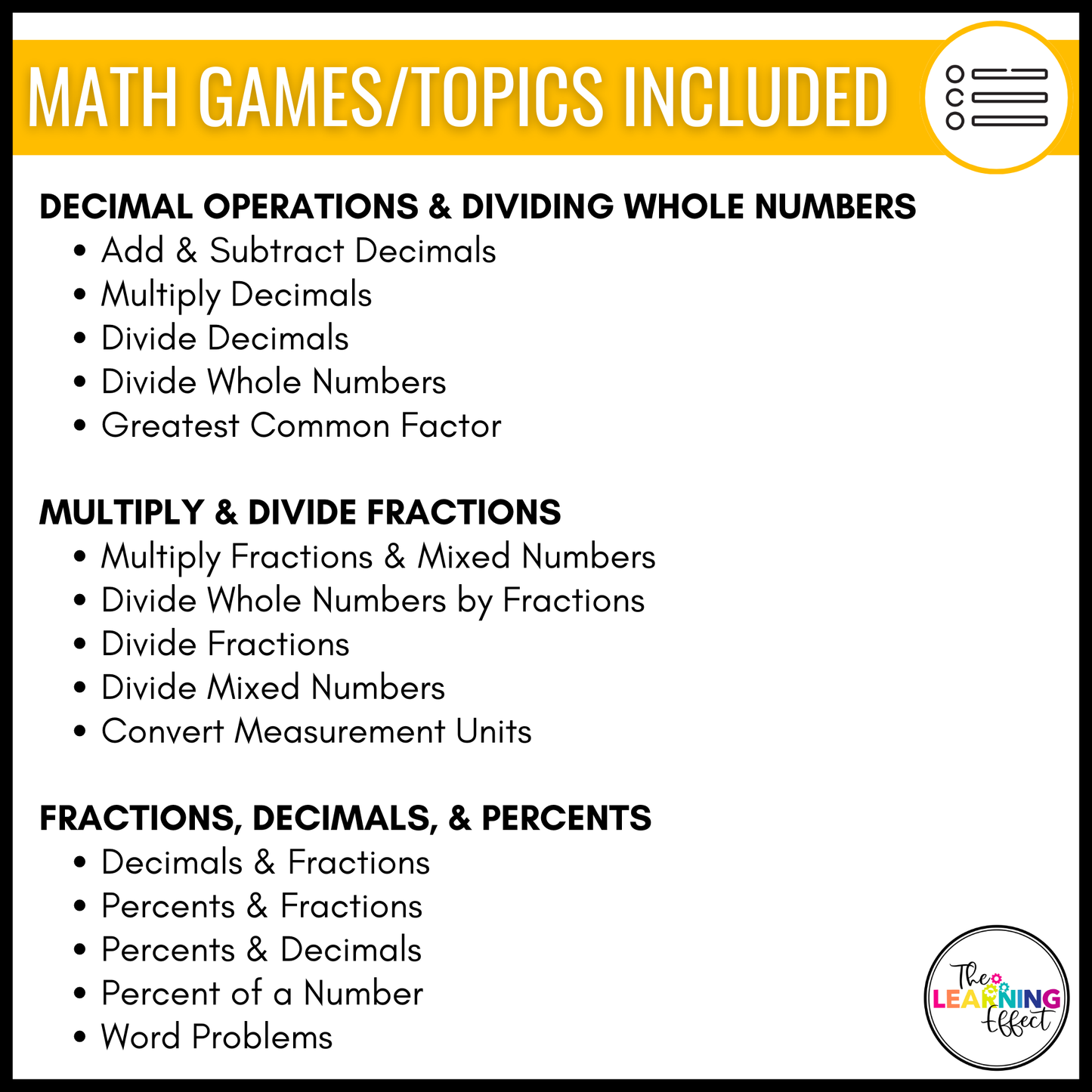 6th Grade Math Fraction, Decimal, and Percent Game Shows BUNDLE | Test Prep Review Activities