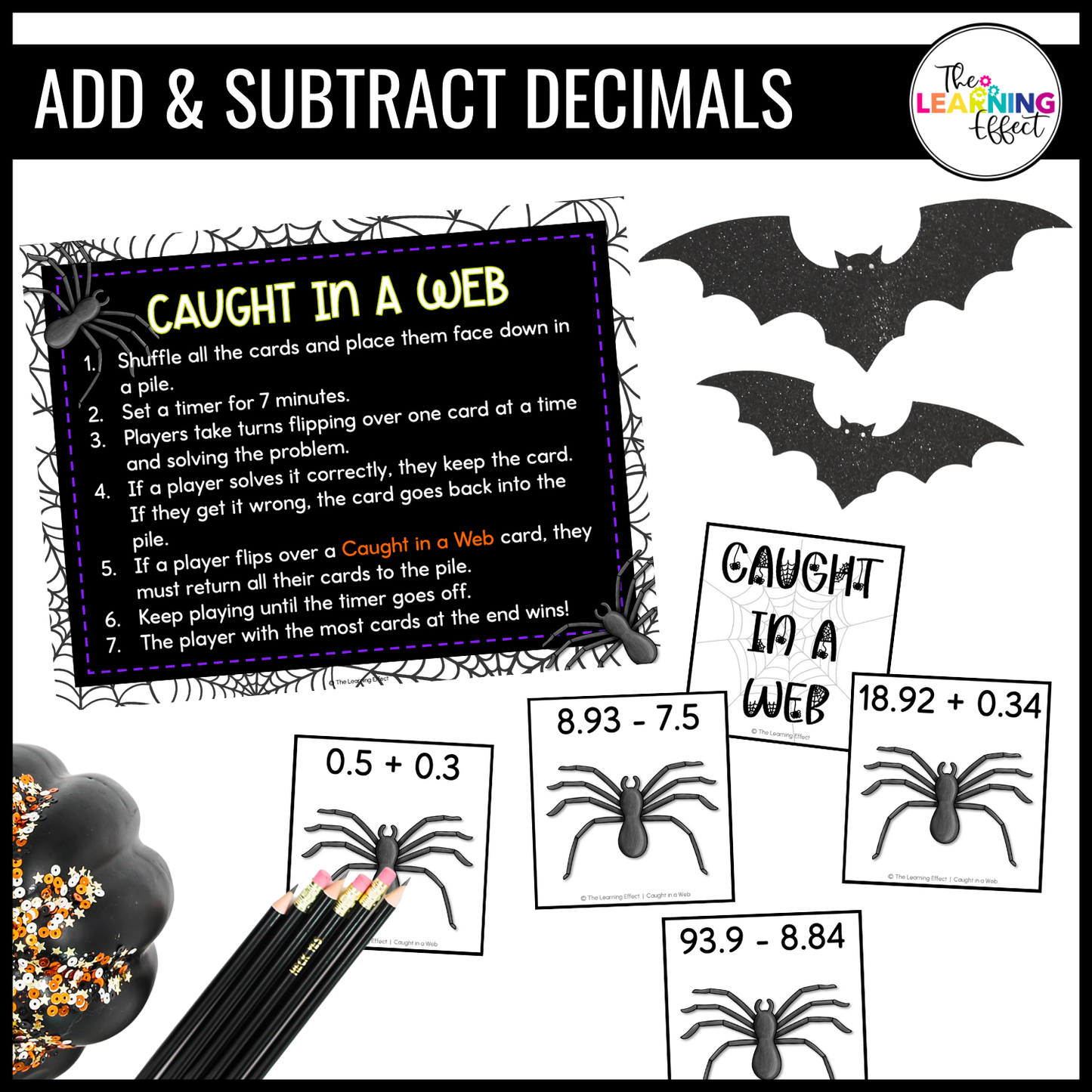 Halloween Math Centers Activities Games 5th Grade | Decimals, Division