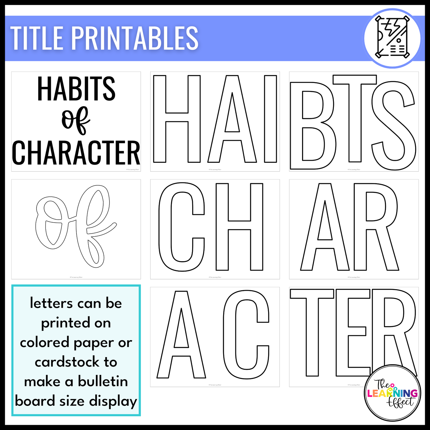 Habits of Character Classroom Display | Bulletin Board | EL Education Supplement