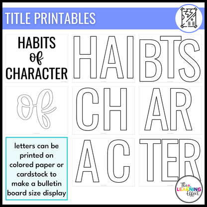 Habits of Character Classroom Display | Bulletin Board | EL Education Supplement