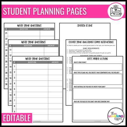 Create Your Own Board Game Project | Fun No Prep Activity | End of the Year