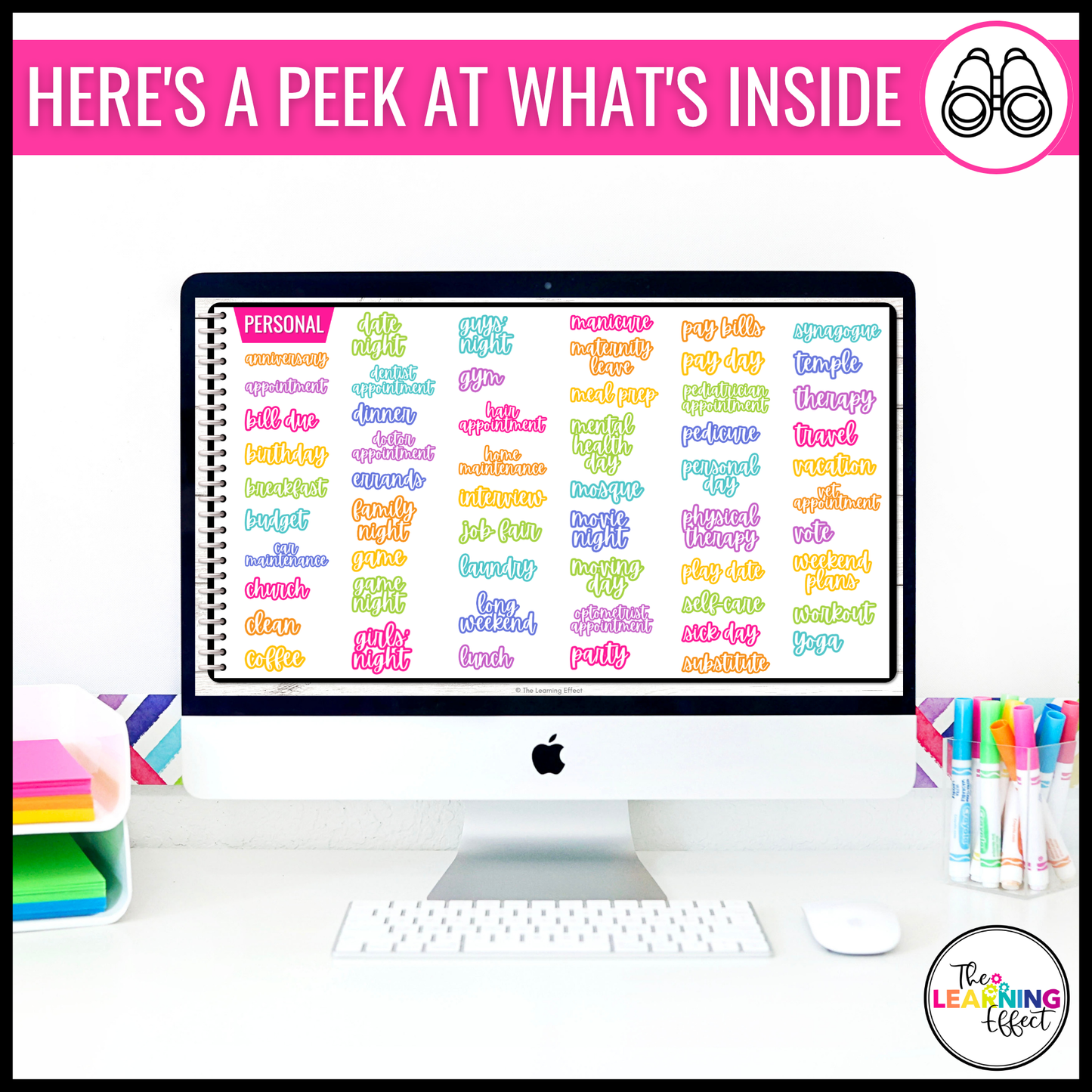 Digital Teacher Planner Stickers for GoodNotes