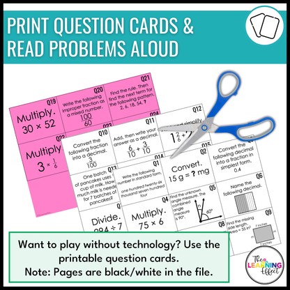 Upper Elementary Math Bingo Game BUNDLE | Test Prep Review Activities