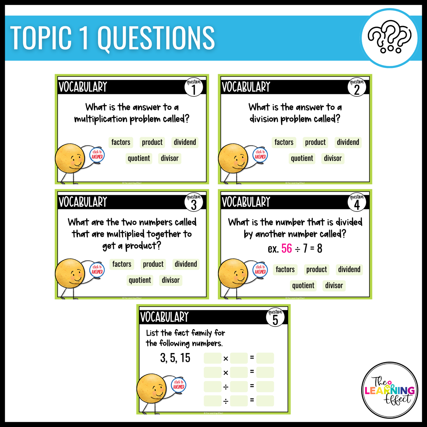 Multiplication and Division Google Slides | 4th Grade Digital Task Cards Activity