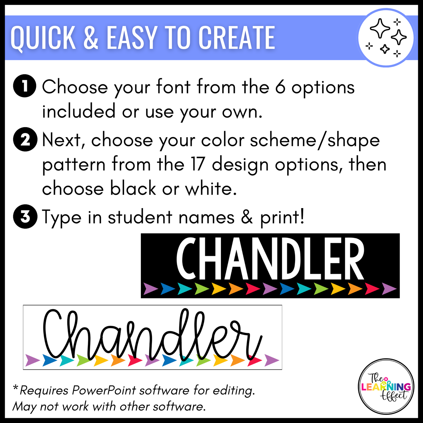 Editable Student Bookmark Templates | Desk Name Tags or Name Plates | Back to School