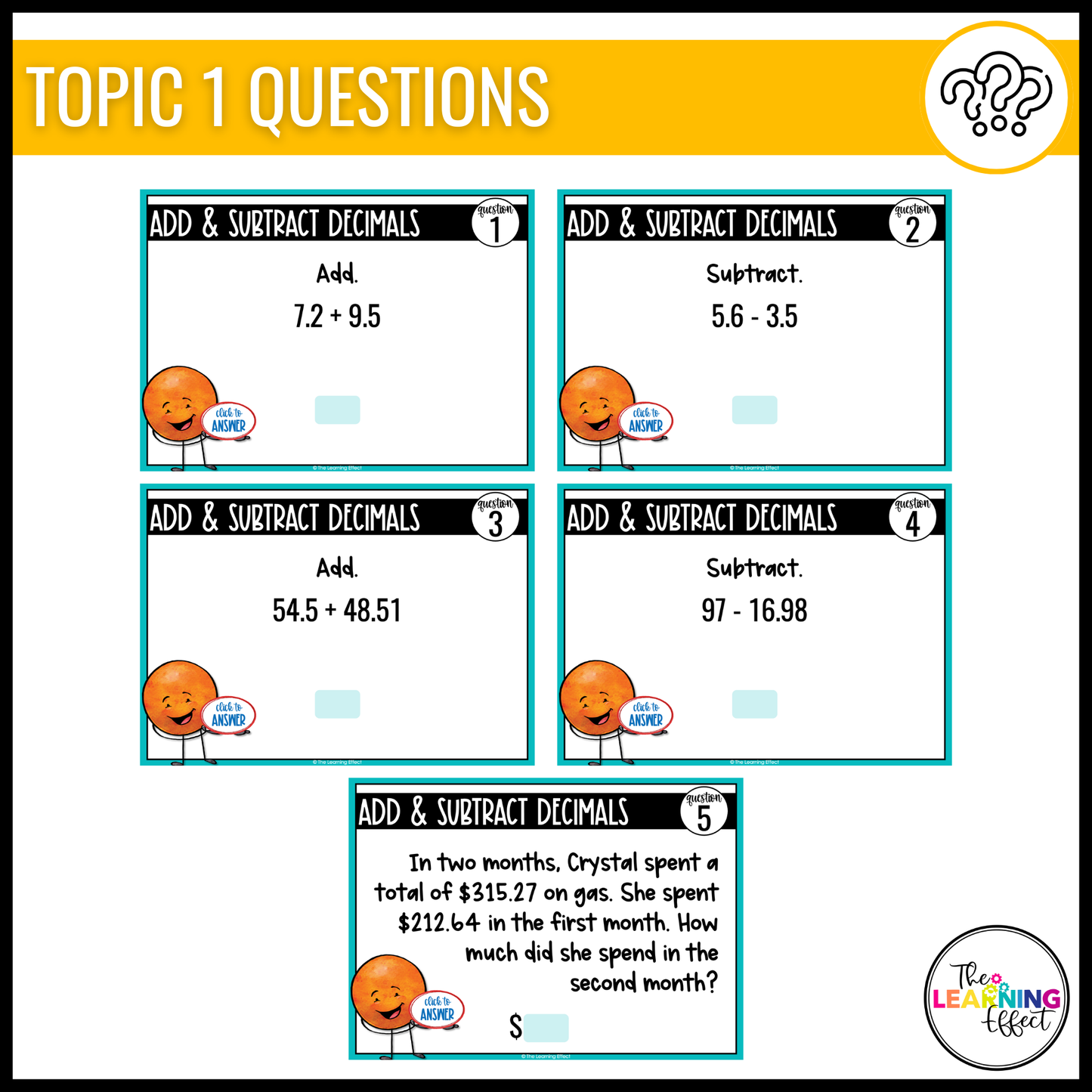 Decimal Operations and Division Google Slides | 6th Grade Digital Task Cards Activity