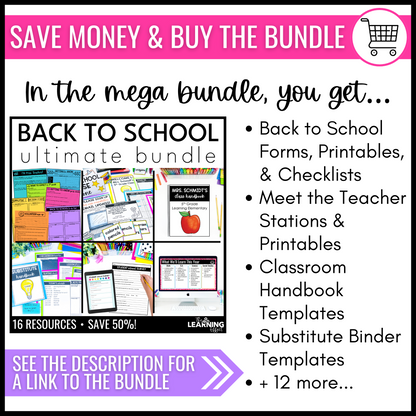 Student Goal Setting | Back to School | First Week of School Activity