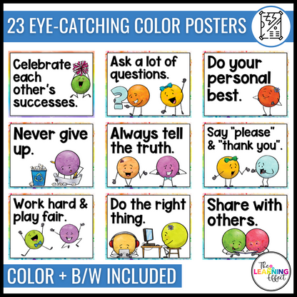 Classroom Rules and Expectations Posters | First Day of School and Back to School