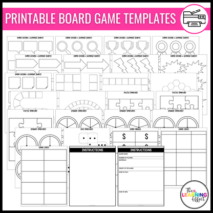 Create Your Own Board Game Project | Fun No Prep Activity | End of the Year