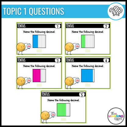 Fractions and Decimals Google Slides | 4th Grade Digital Task Cards Activity
