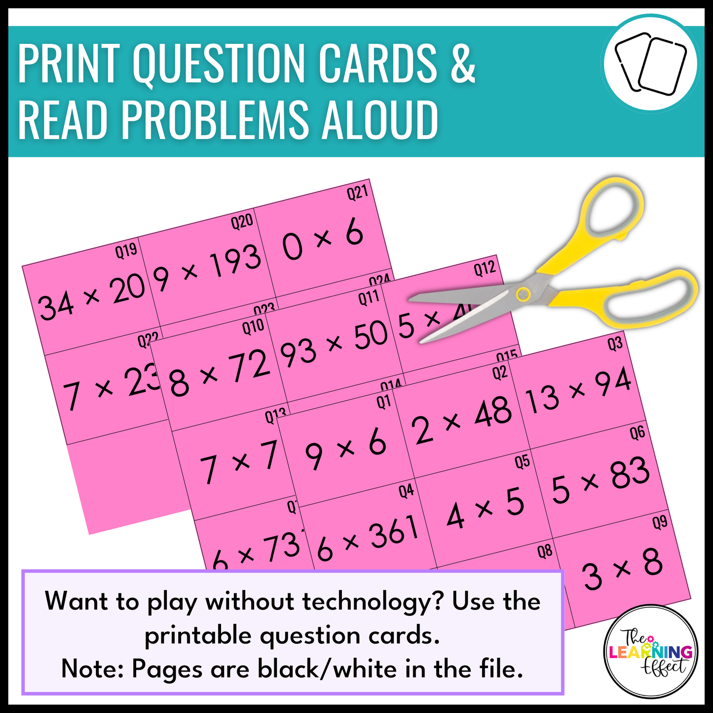 Multiplication Bingo Game | Math Review Activity