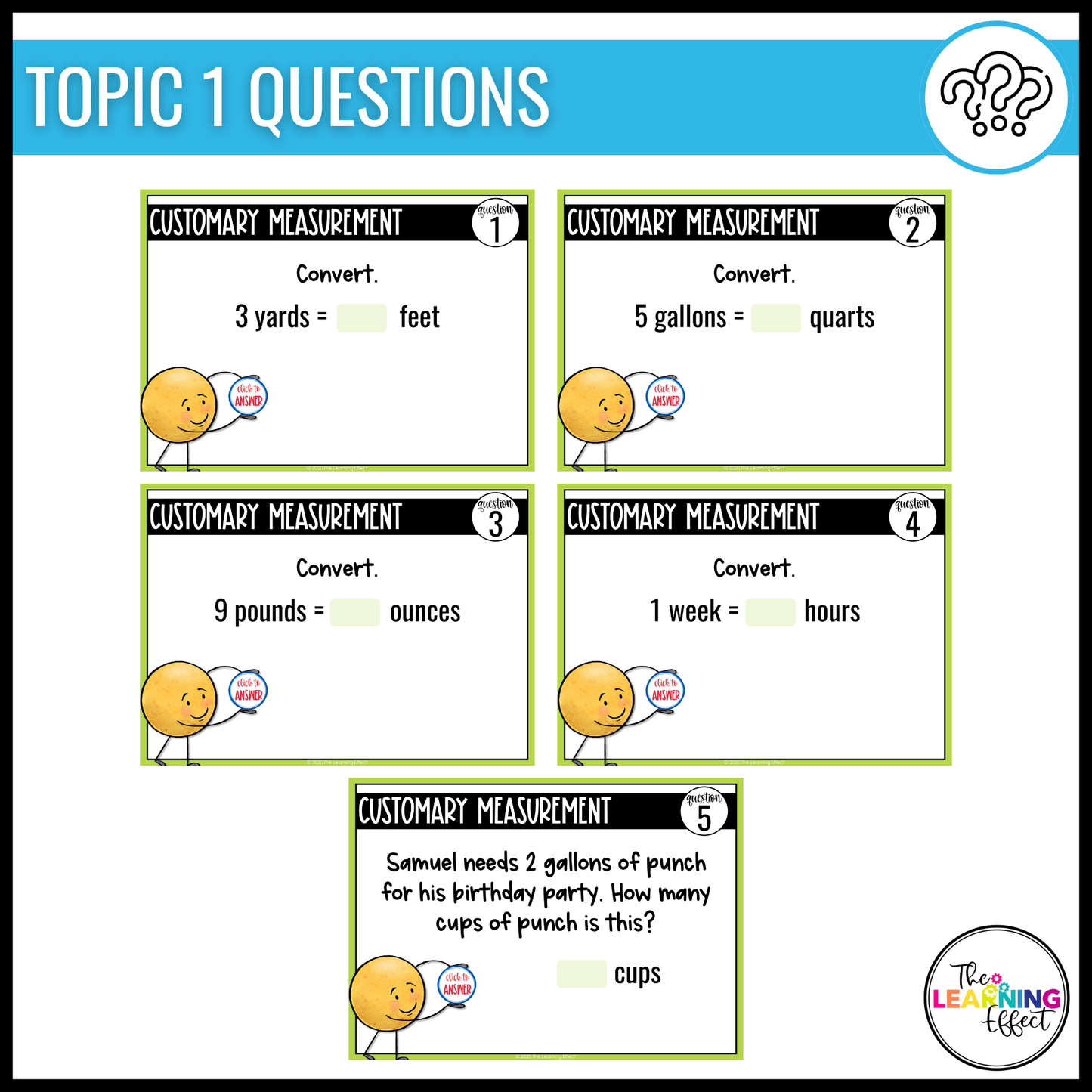 4th Grade Math Spiral Review #3 Google Slides | Digital Task Cards Test Prep Activity