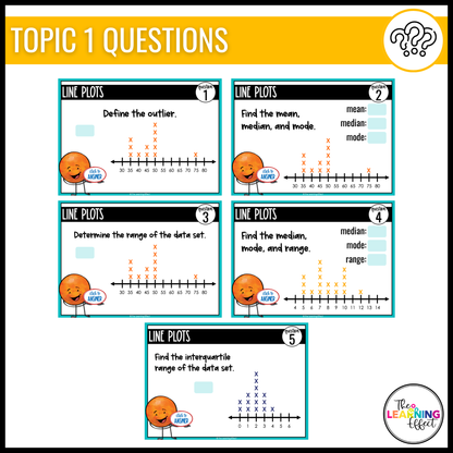 Statistical Displays Google Slides | 6th Grade Math Digital Task Cards Activity