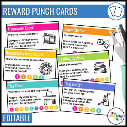 Classroom and Behavior Management BUNDLE | Posters, Punch Cards, Notes, Awards