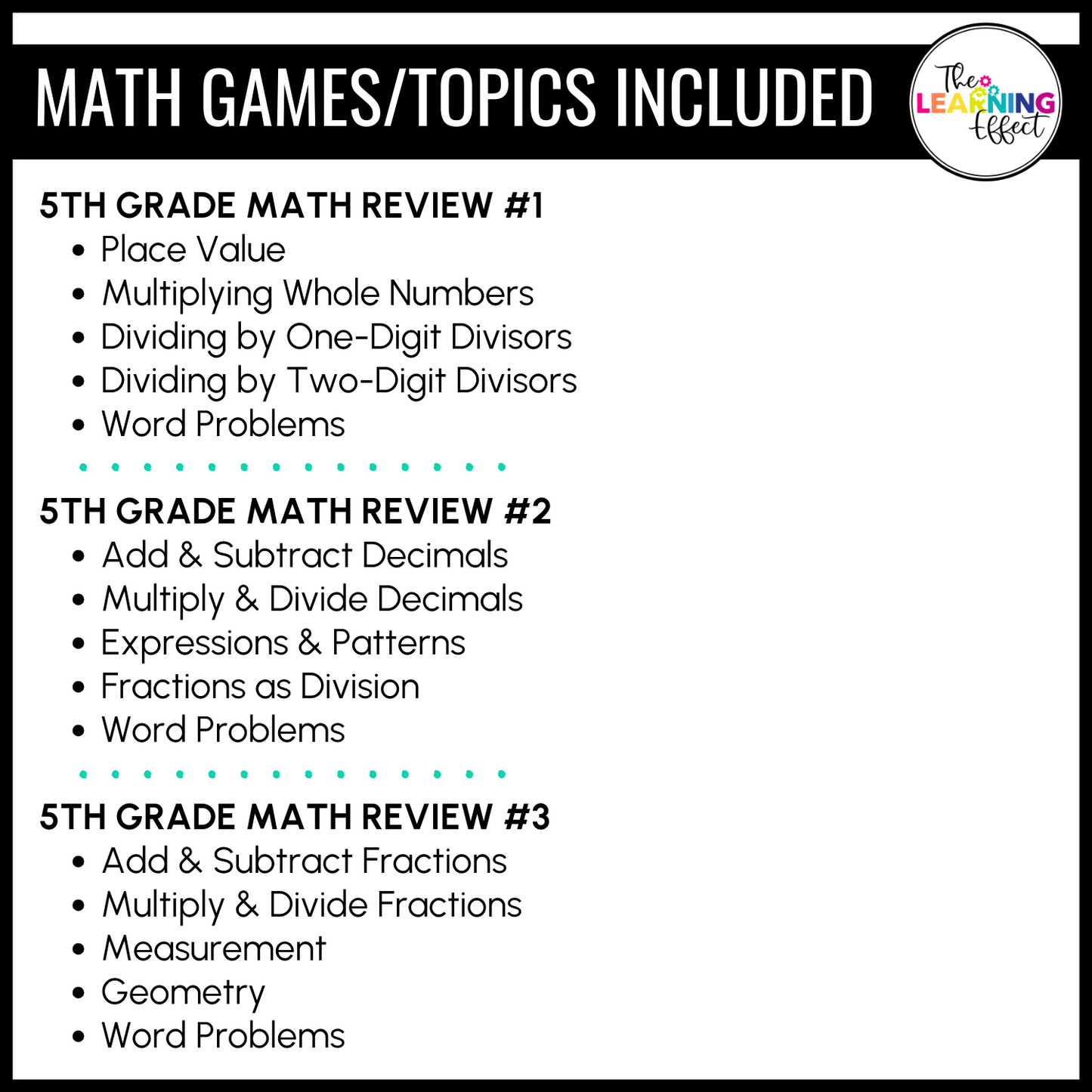 5th Grade Math Spiral Review #1-3 Game Shows BUNDLE | End of Year Test Prep Activities