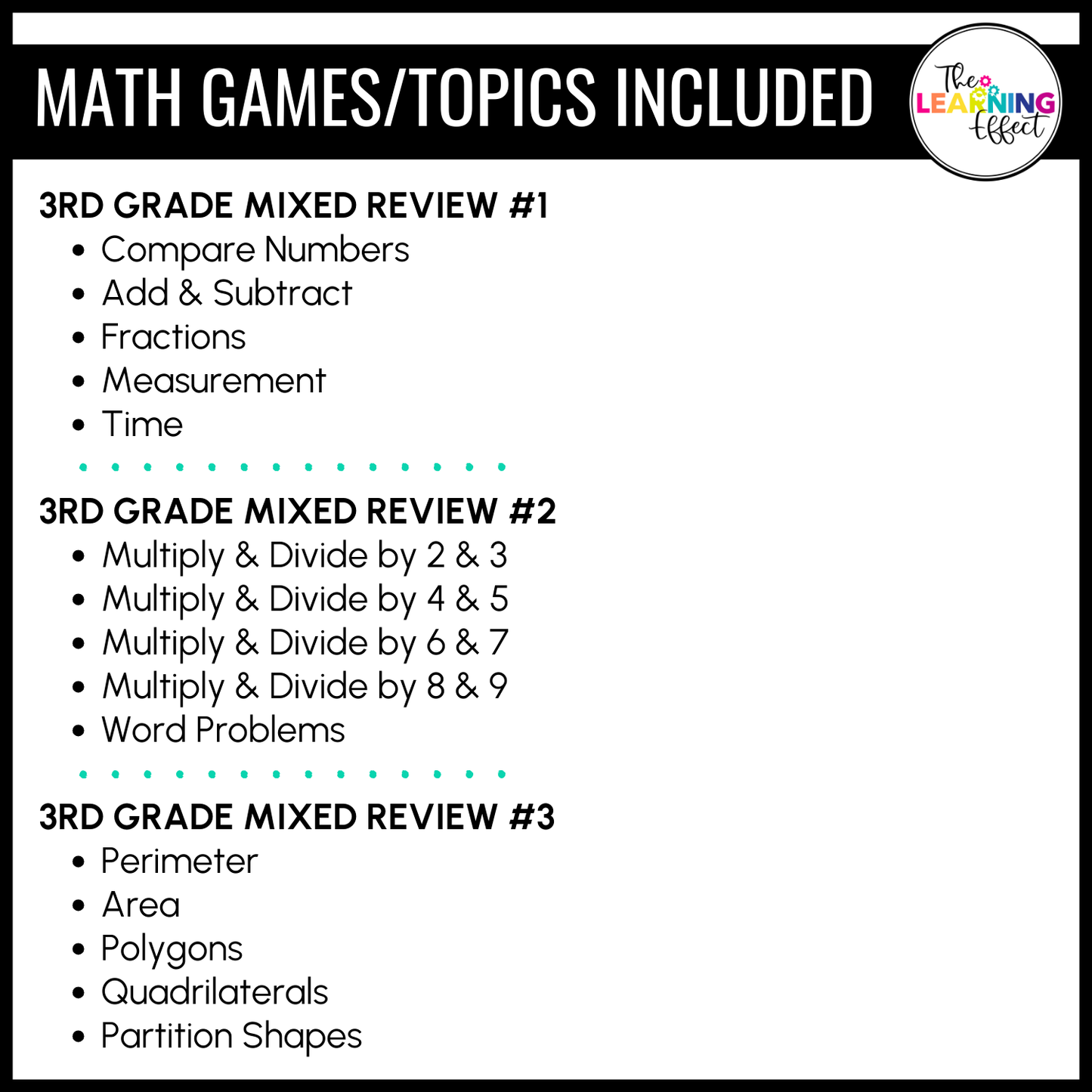 3rd Grade Math Spiral Review #1-3 Game Shows BUNDLE | End of Year Test Prep Activities