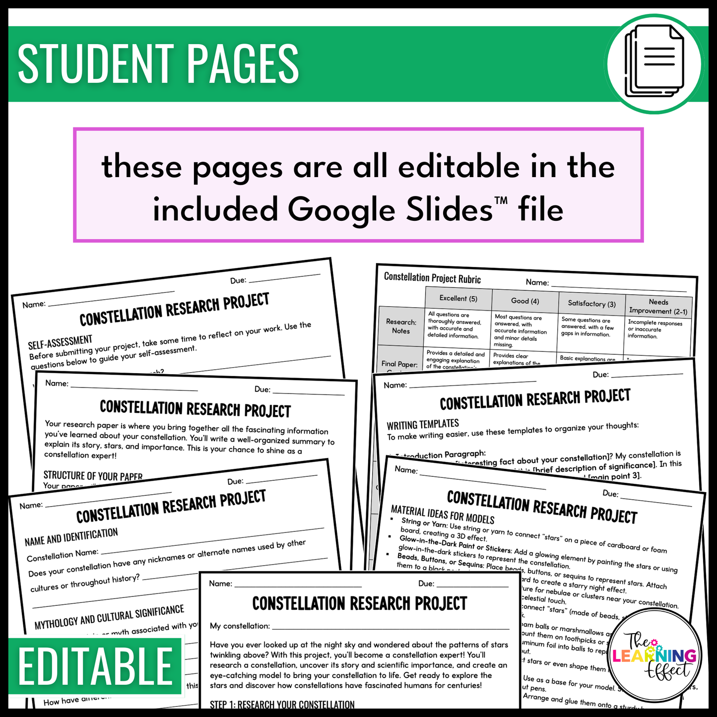 Stars and Constellation Research and Creative Project | Science Activity