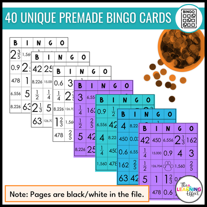 Upper Elementary Math Bingo Game BUNDLE | Test Prep Review Activities