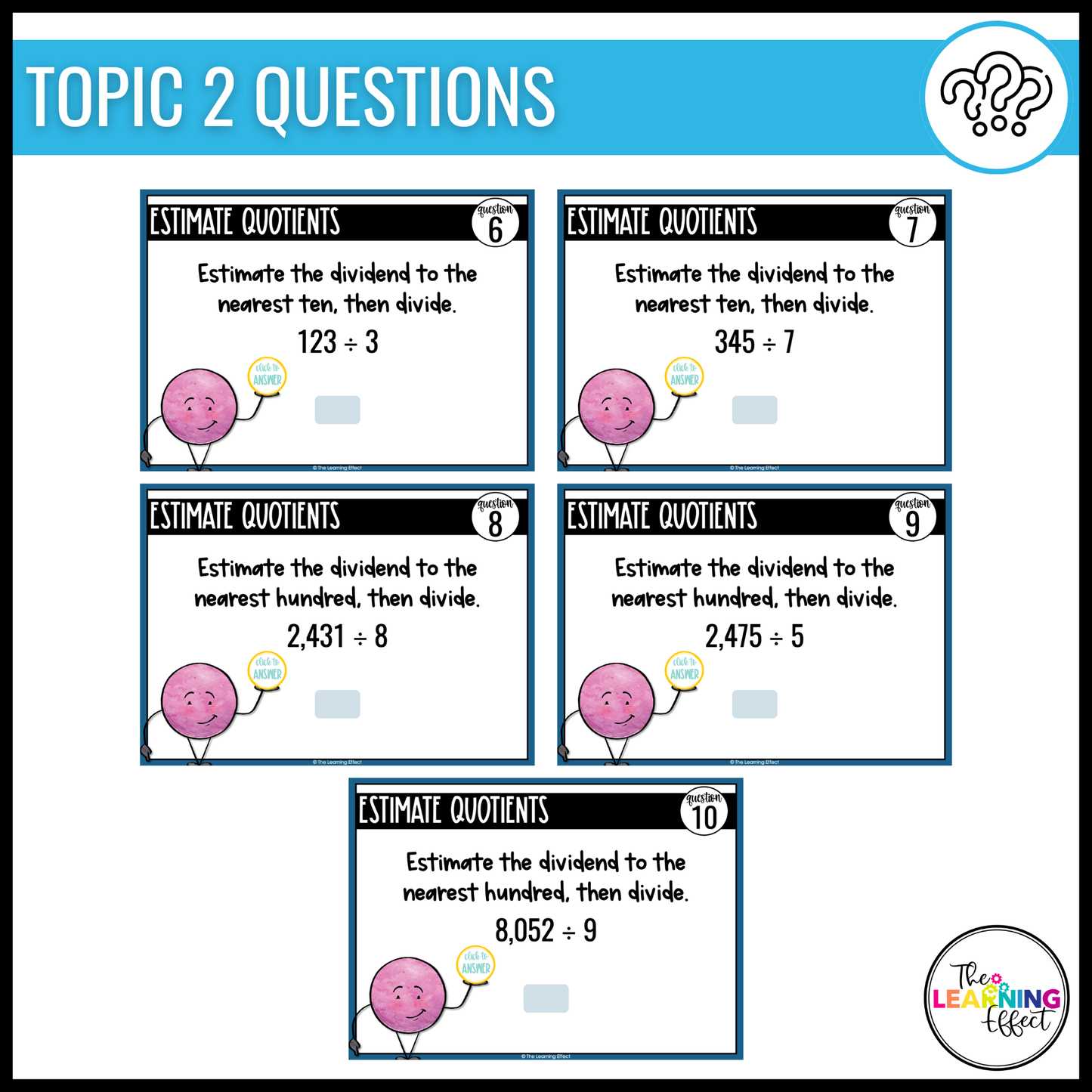 Divide by a One-Digit Number Google Slides | 4th Grade Math Digital Task Cards Division Activity