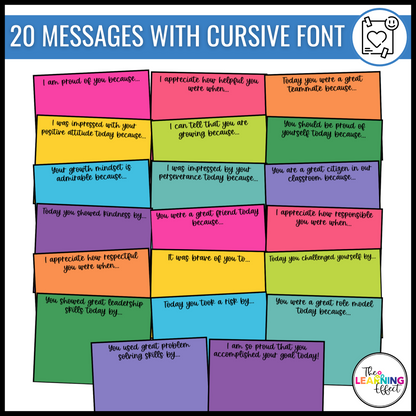 Positive Notes Home for Students | Parent Communication | Growth Mindset