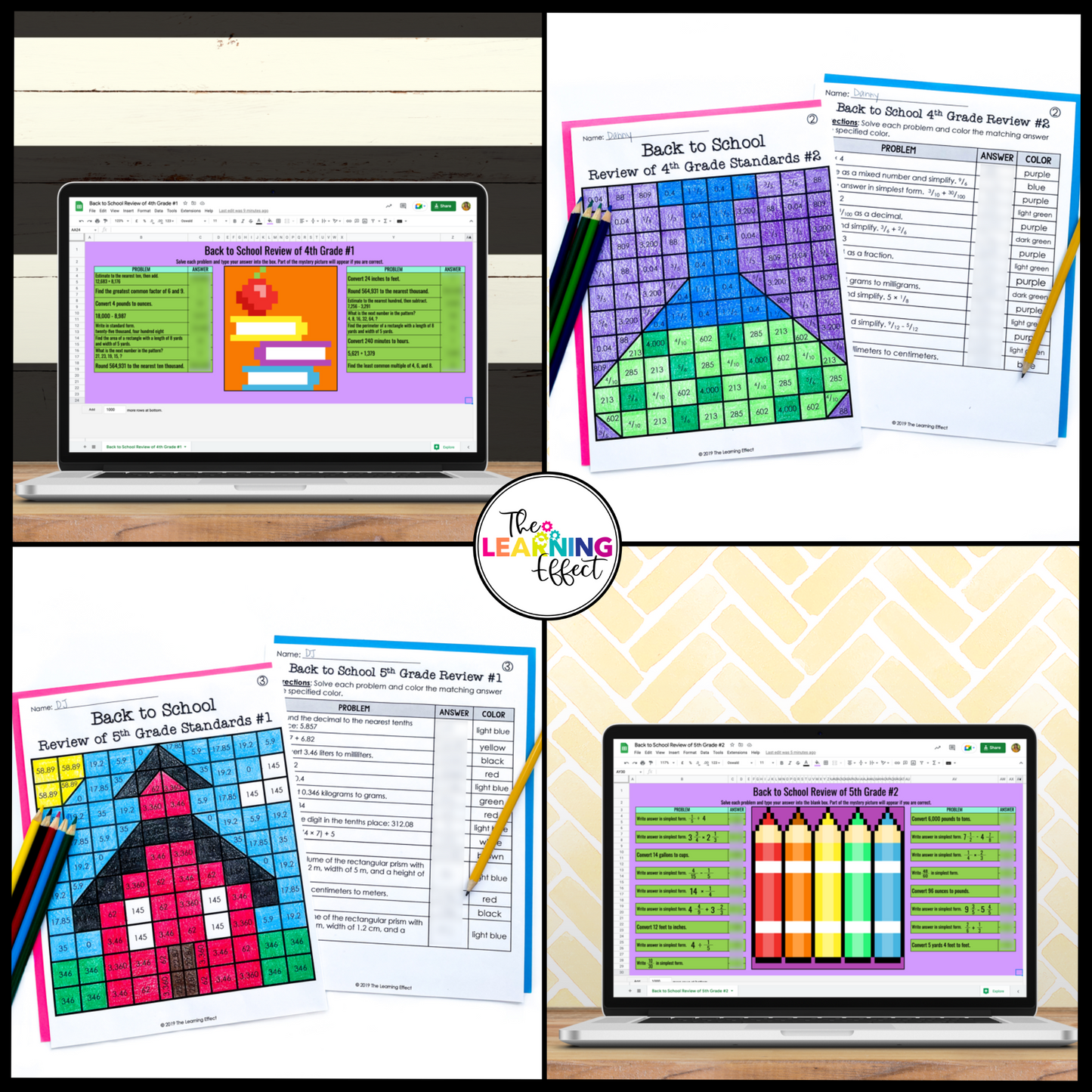 Holiday Math Color by Number and Pixel Art BUNDLE | Print and Digital Activities