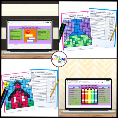 Holiday Math Color by Number and Pixel Art BUNDLE | Print and Digital Activities