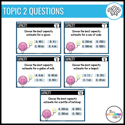 Metric System Measurement Google Slides | 4th Grade Digital Task Cards Activity