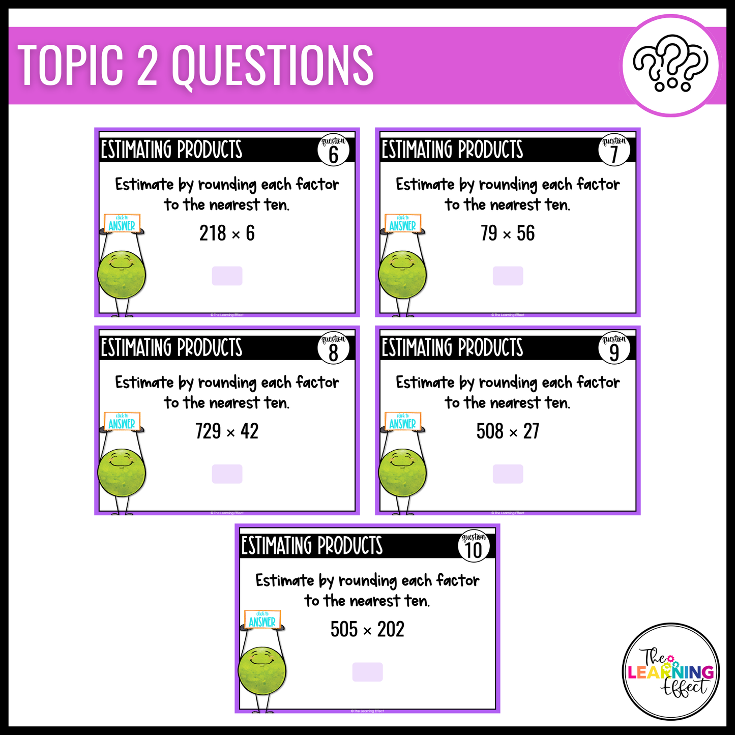 Multiply by Whole Numbers Google Slides | 5th Grade Digital Task Cards Activity