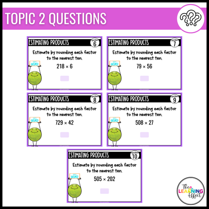 Multiply by Whole Numbers Google Slides | 5th Grade Digital Task Cards Activity