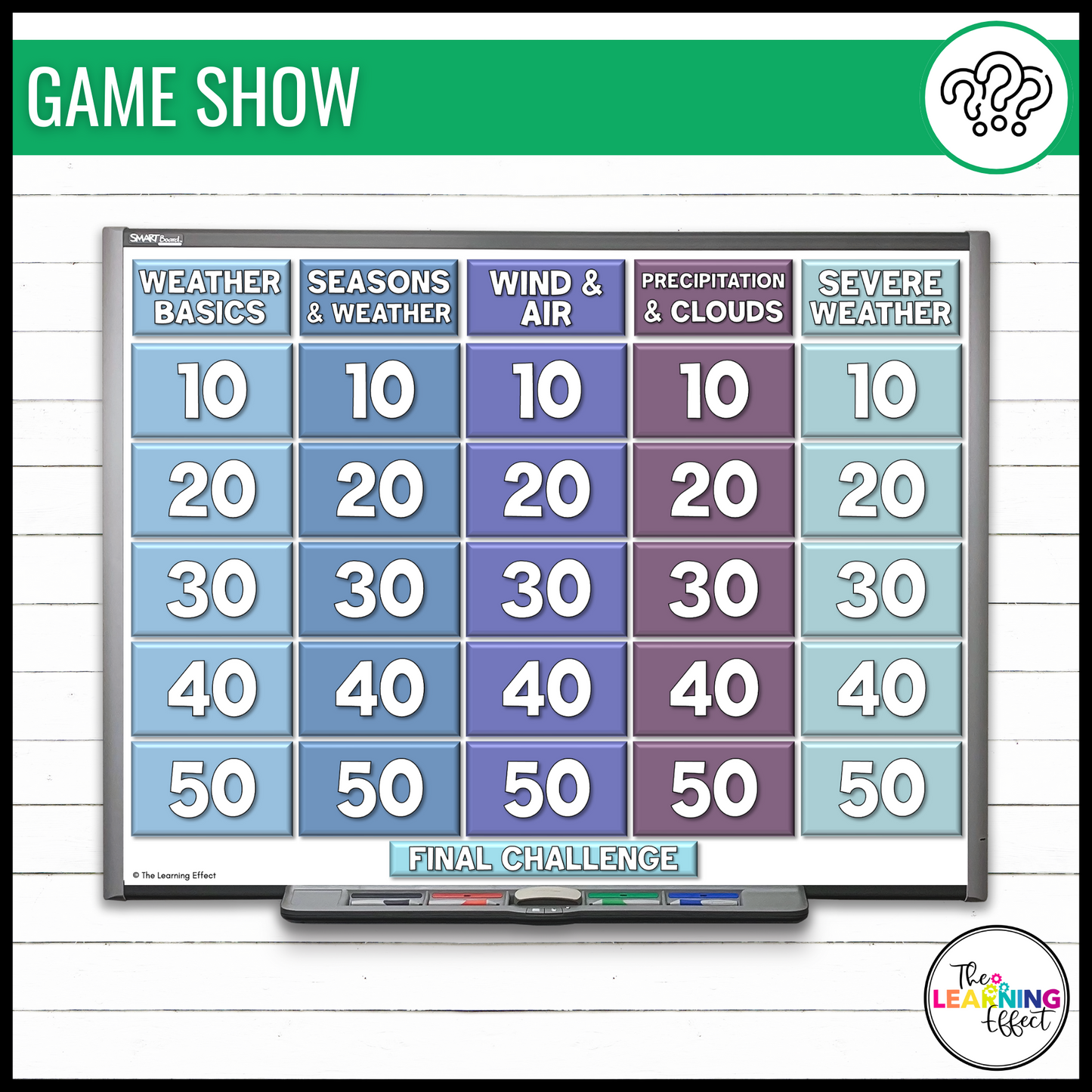 Weather Resources BUNDLE | Recording Log | Tracker Chart | Review Game Show
