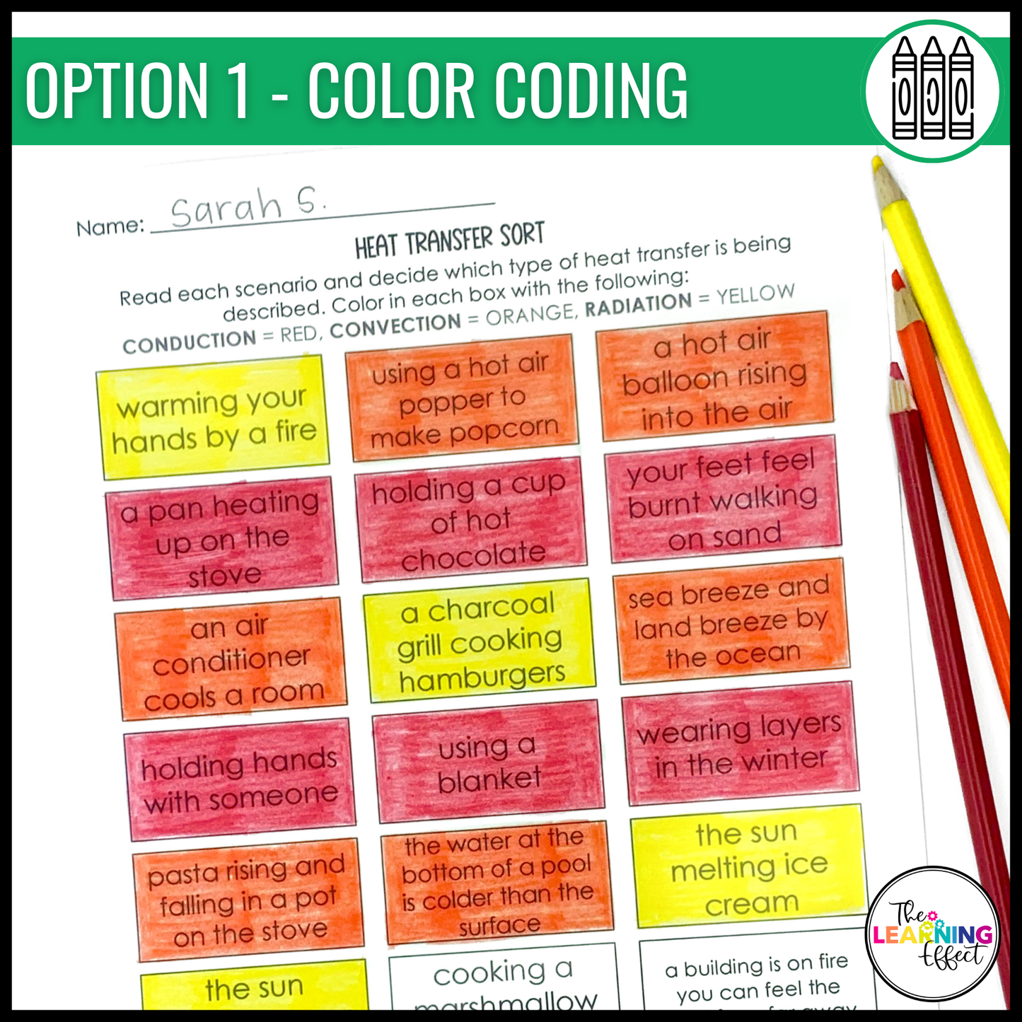 Heat Transfer Sort Activity | Print & Digital | Conduction Convection Radiation