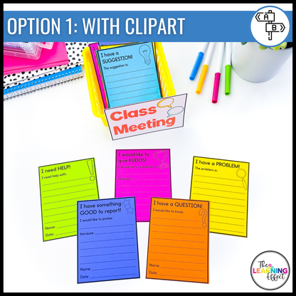 Class Meeting Slips for Behavior and Classroom Management | Community Building