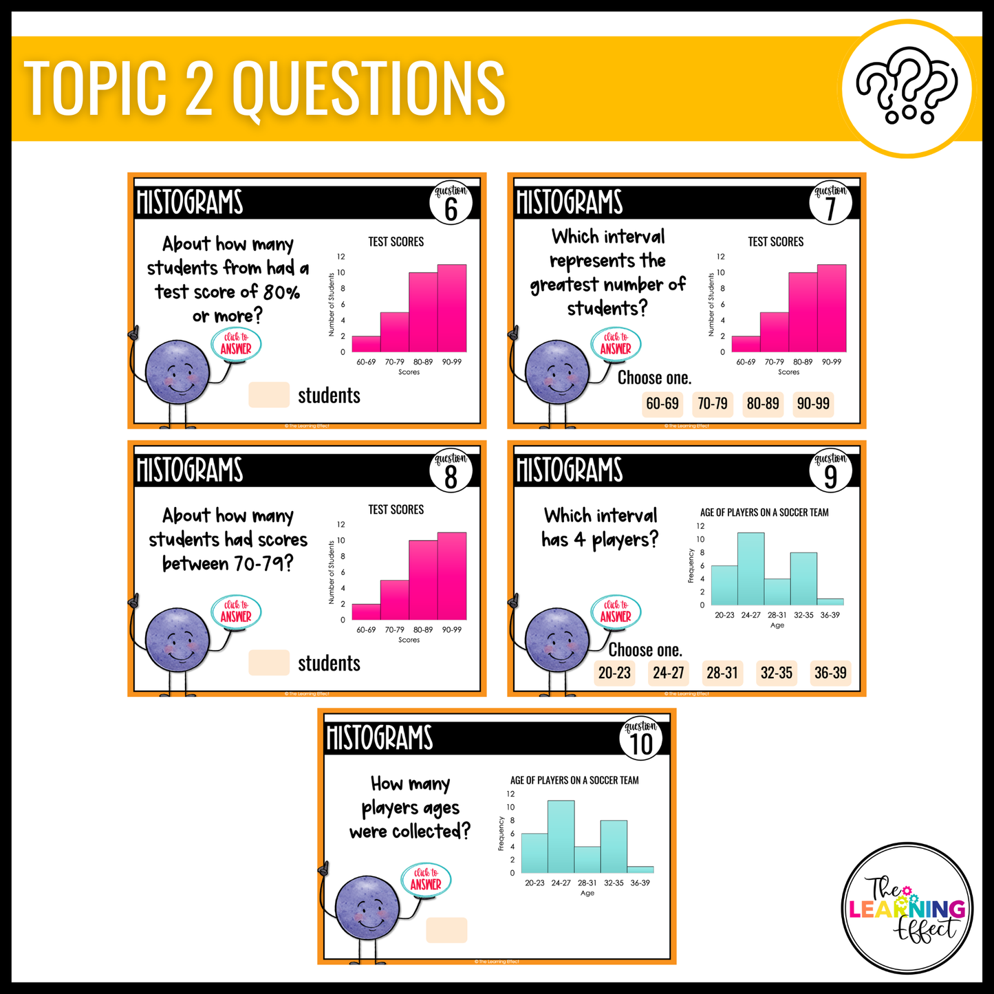 Statistical Displays Google Slides | 6th Grade Math Digital Task Cards Activity