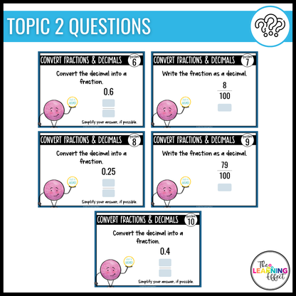 4th Grade Math Spiral Review #2 Google Slides | Digital Task Cards Test Prep Activity